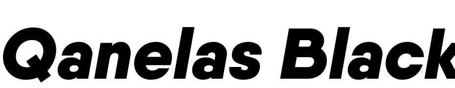 Qanelas Black Italic Font Download Free