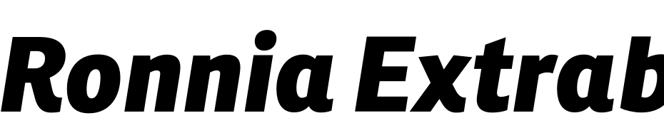 Ronnia Extrabold Italic Schrift Herunterladen Kostenlos