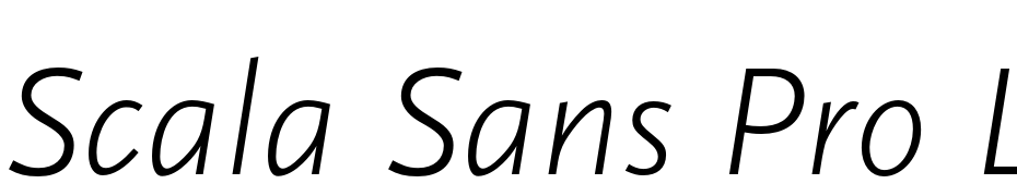 Scala Sans Pro Light Italic Font Download Free
