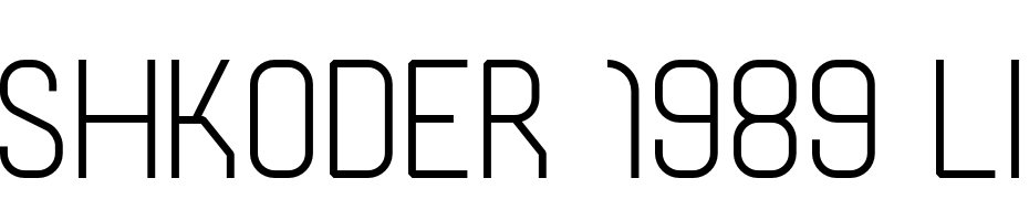 SHKODER 1989 Light Font Download Free