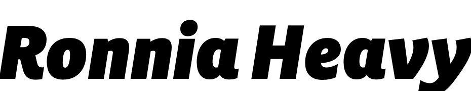 Ronnia Heavy Italic Font Download Free