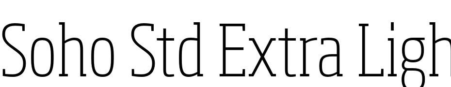 Soho Std Extra Light Condensed Font Download Free