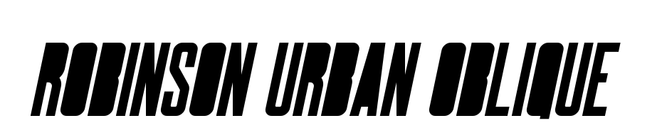 Robinson Urban Oblique Font Download Free