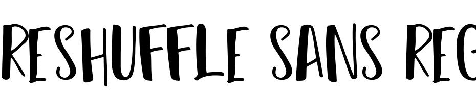 Reshuffle Sans Regular Schrift Herunterladen Kostenlos