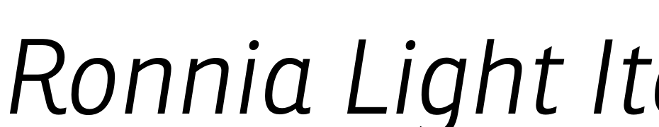 Ronnia Light Italic Font Download Free