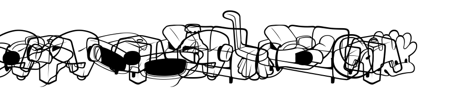 Sauna Dingbats Outline Yazı tipi ücretsiz indir