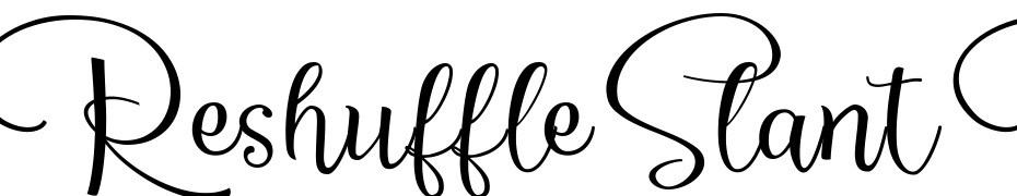 Reshuffle Slant Regular Font Download Free