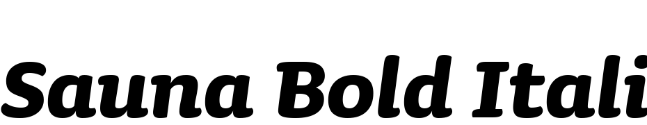 Sauna Bold Italic Yazı tipi ücretsiz indir