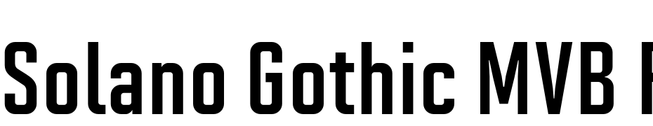 Solano Gothic MVB Pro Bold Scarica Caratteri Gratis