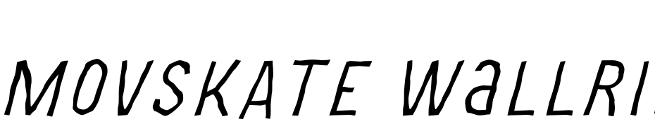 MOVSKATE Wallride Italic Yazı tipi ücretsiz indir