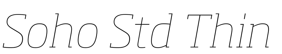 Soho Std Thin Italic Fuente Descargar Gratis