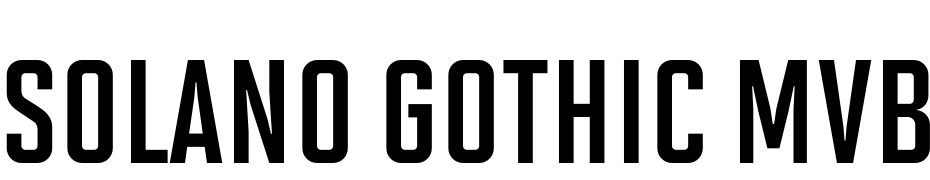 Solano Gothic MVB Std Bold Caps Font Download Free