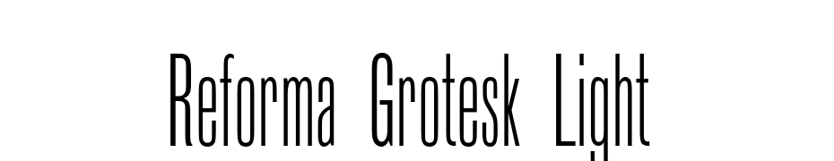 Reforma Grotesk Light cкачати шрифт безкоштовно