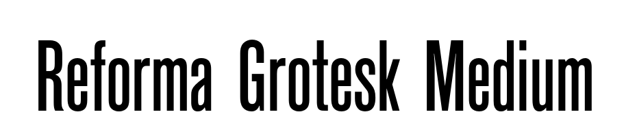 Reforma Grotesk Medium Scarica Caratteri Gratis