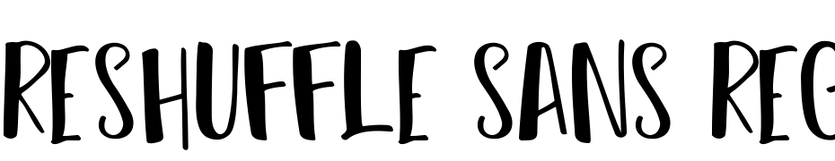 Reshuffle Sans Regular Fuente Descargar Gratis