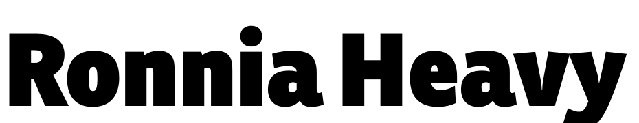 Ronnia Heavy Font Download Free