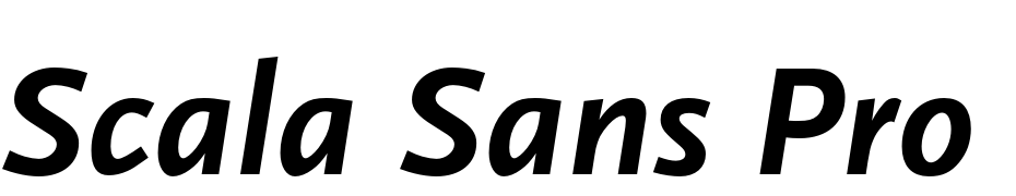 Scala Sans Pro Bold Italic Font Download Free