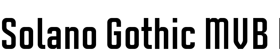 Solano Gothic MVB Pro Bold Retro Fuente Descargar Gratis