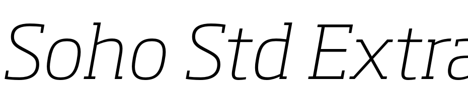 Soho Std Extra Light Italic Font Download Free