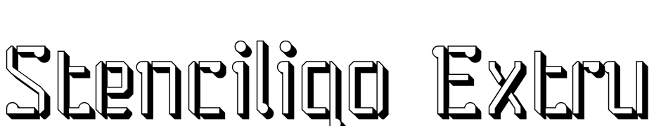 Stenciliqo Extruded 4F Font Download Free