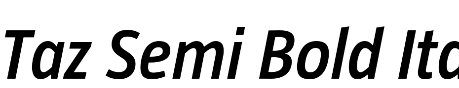 Taz Semi Bold Italic Font Download Free