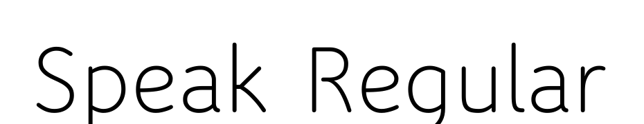 Speak Regular Font Download Free