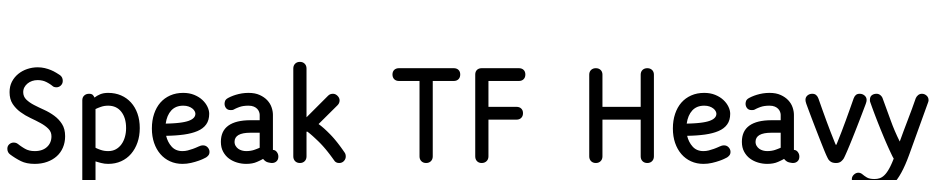 Speak TF Heavy Font Download Free