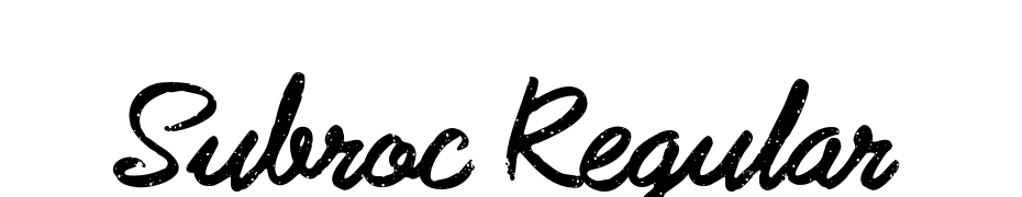 Subroc Regular Font Download Free