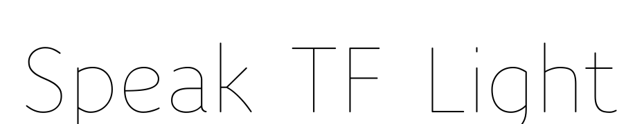 Speak TF Light Font Download Free