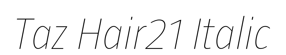 Taz Hair21 Italic cкачати шрифт безкоштовно