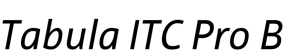 Tabula ITC Pro Book Italic Font Download Free