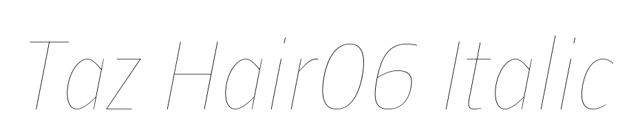 Taz Hair06 Italic Font Download Free