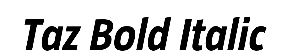 Taz Bold Italic cкачати шрифт безкоштовно