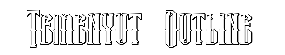 Temenyut Outline cкачати шрифт безкоштовно