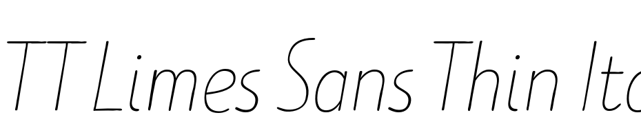 TT Limes Sans Thin Italic cкачати шрифт безкоштовно