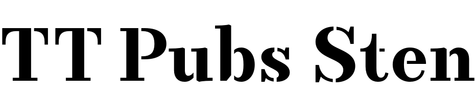 TT Pubs Stencil Bold Font Download Free