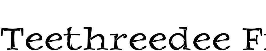 Teethreedee Front Std Font Download Free