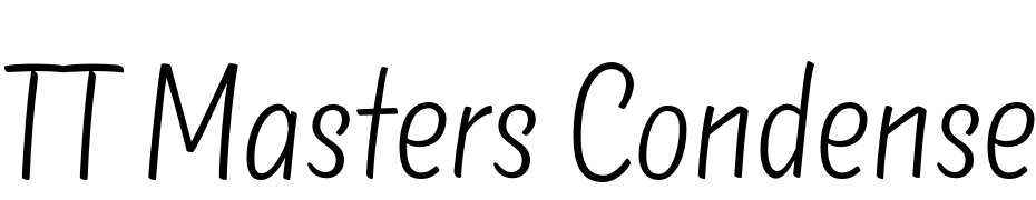 TT Masters Condensed Light Font Download Free