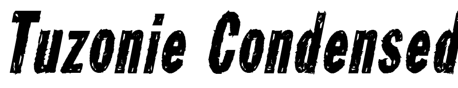 Tuzonie Condensed Italic Font Download Free