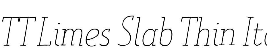 TT Limes Slab Thin Italic Font Download Free