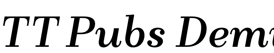 TT Pubs Demi Bold Italic Font Download Free