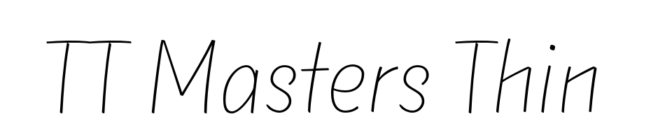 TT Masters Thin Schrift Herunterladen Kostenlos