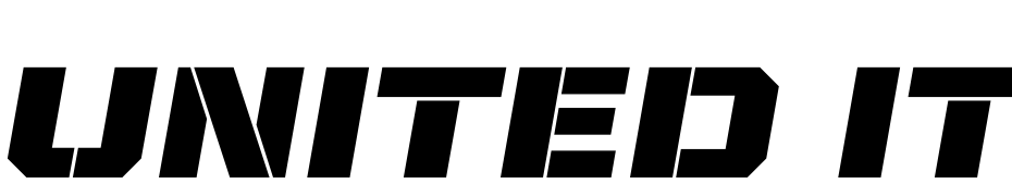 United Italic Semi Ext Stencil Font Download Free
