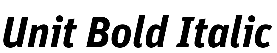 Unit Bold Italic Fuente Descargar Gratis