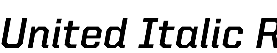 United Italic Reg Bold Font Download Free