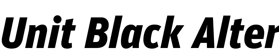 Unit Black Alternate Italic Yazı tipi ücretsiz indir