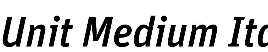 Unit Medium Italic Font Download Free