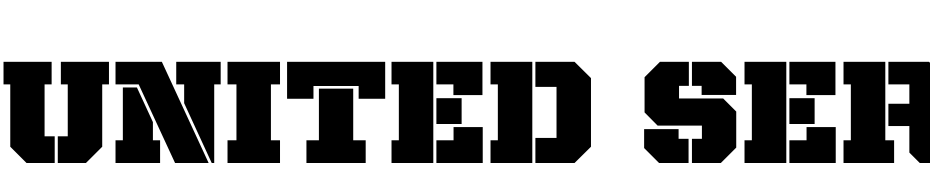 United Serif Reg Stencil Font Download Free