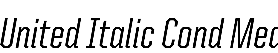 United Italic Cond Medium Font Download Free