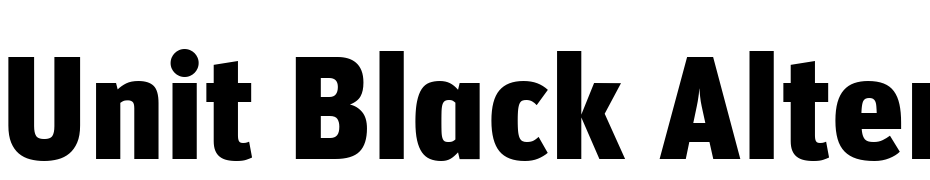Unit Black Alternate Font Download Free